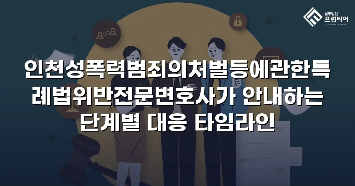 인천성폭력범죄의처벌등에관한특례법위반전문변호사가 안내하는 단계별 대응 타임라인