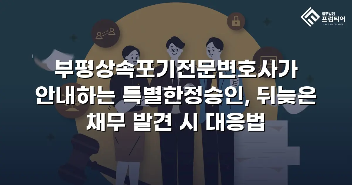 부평상속포기전문변호사가 안내하는 특별한정승인, 뒤늦은 채무 발견 시 대응법