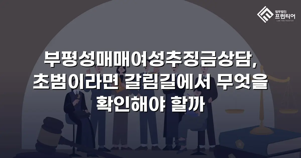 부평성매매여성추징금상담, 초범이라면 갈림길에서 무엇을 확인해야 할까