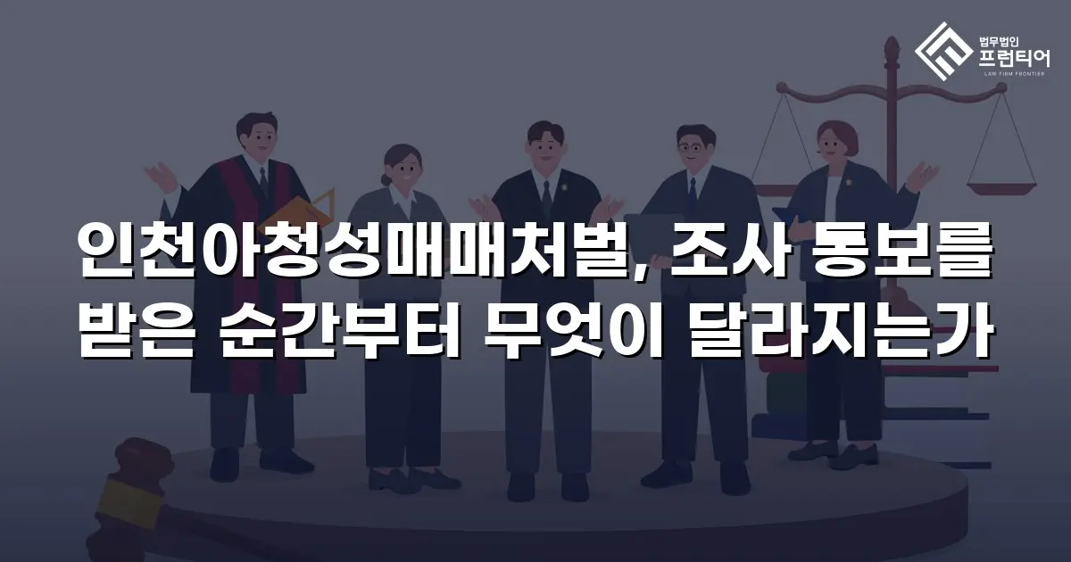 인천아청성매매처벌, 조사 통보를 받은 순간부터 무엇이 달라지는가