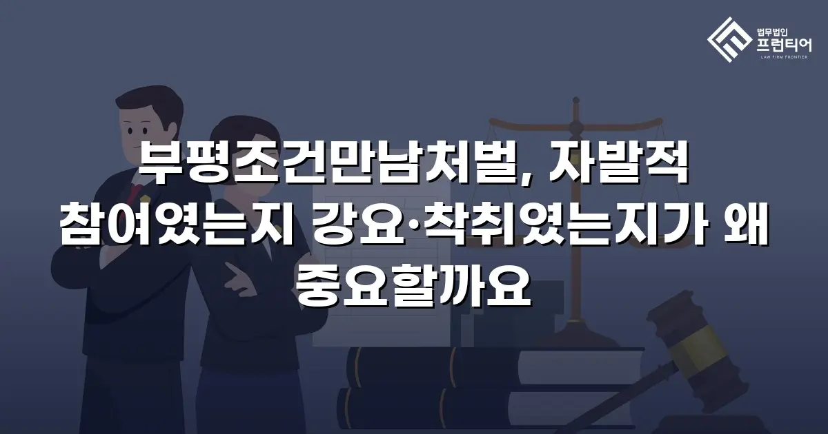 부평조건만남처벌, 자발적 참여였는지 강요·착취였는지가 왜 중요할까요
