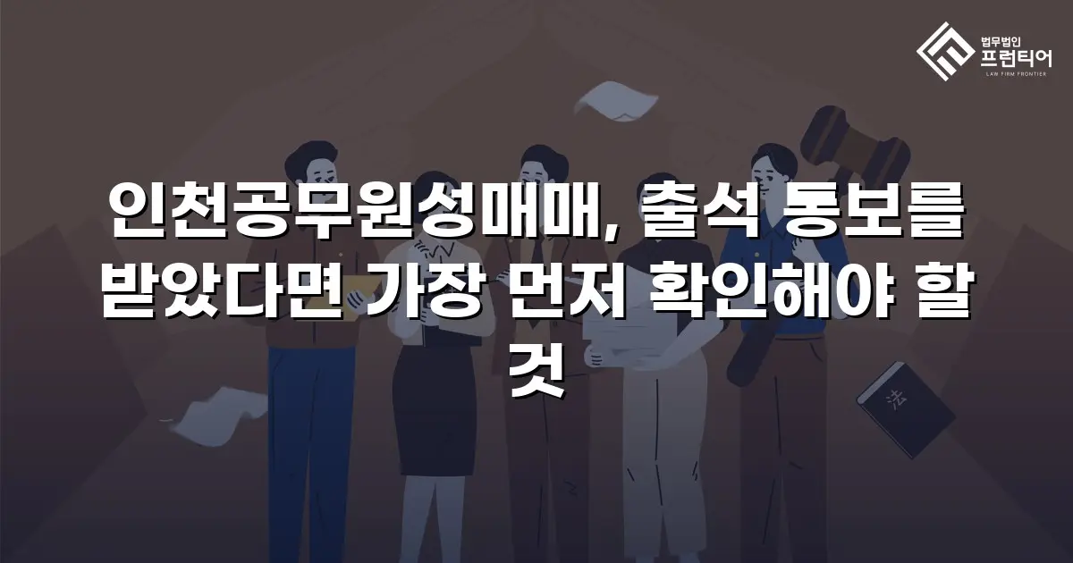 인천공무원성매매, 출석 통보를 받았다면 가장 먼저 확인해야 할 것