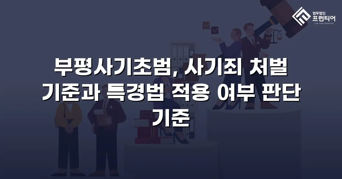 부평사기초범, 사기죄 처벌 기준과 특경법 적용 여부 판단 기준