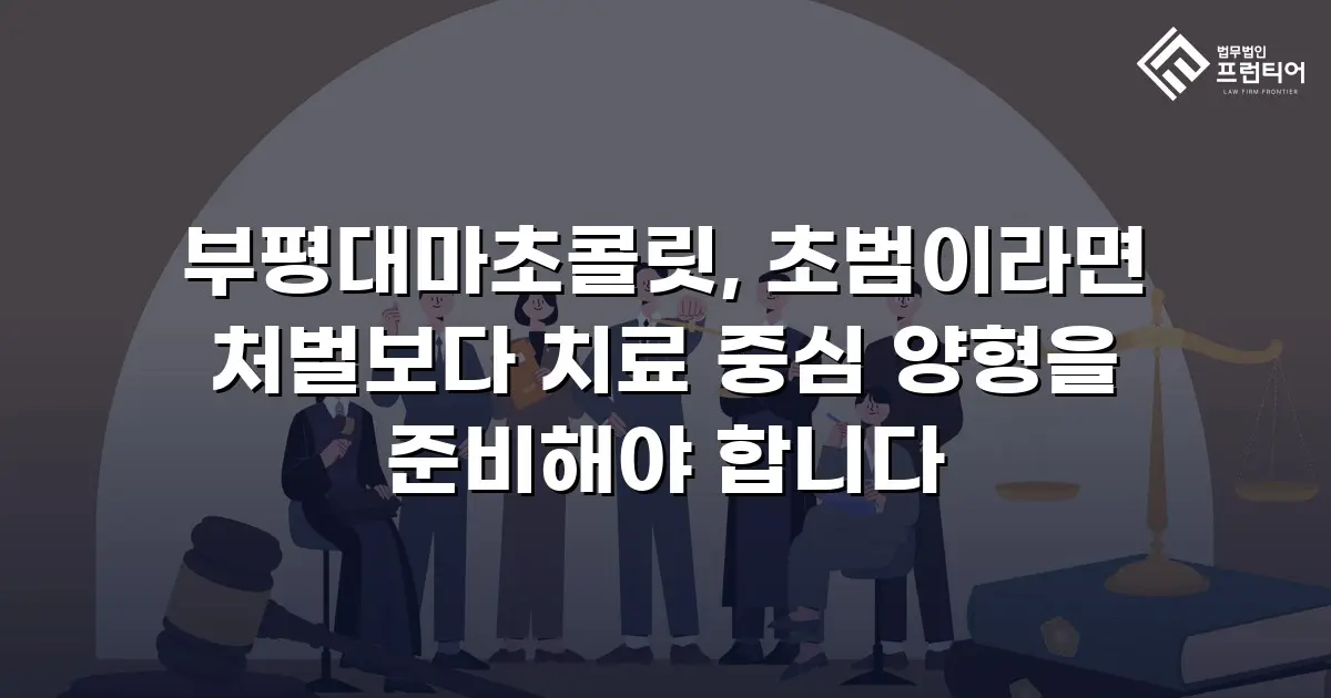 부평대마초콜릿, 초범이라면 처벌보다 치료 중심 양형을 준비해야 합니다