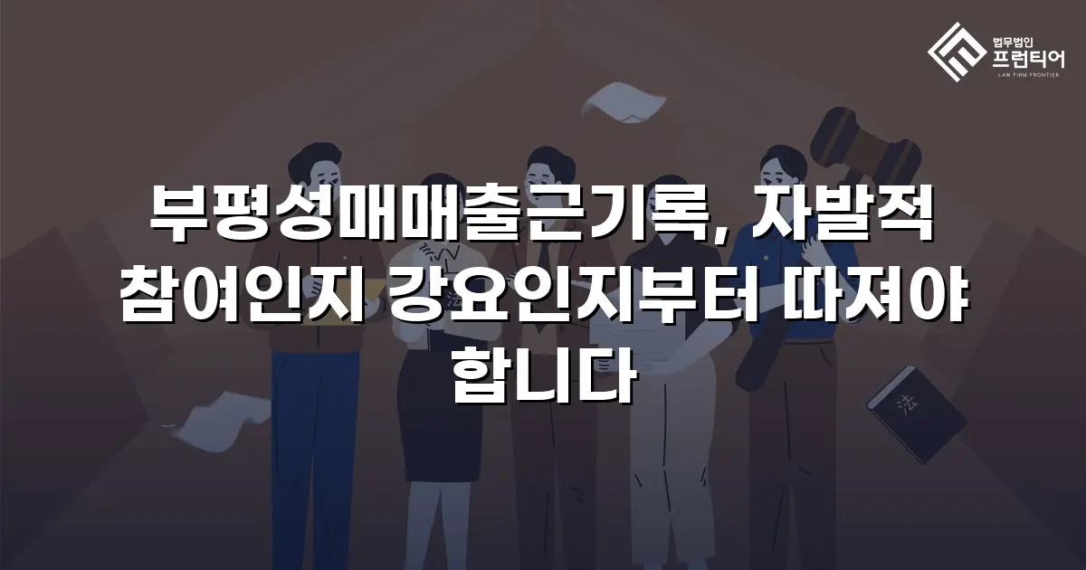 부평성매매출근기록, 자발적 참여인지 강요인지부터 따져야 합니다