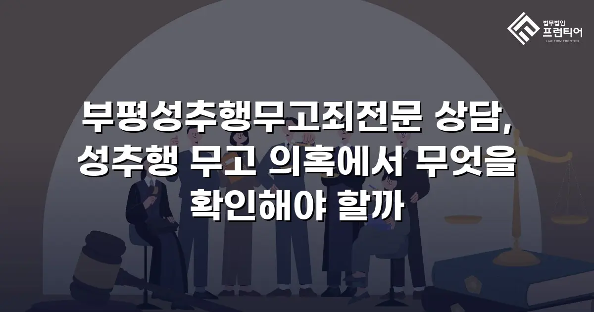 부평성추행무고죄전문 상담, 성추행 무고 의혹에서 무엇을 확인해야 할까