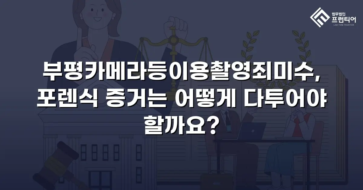 부평카메라등이용촬영죄미수, 포렌식 증거는 어떻게 다투어야 할까요?