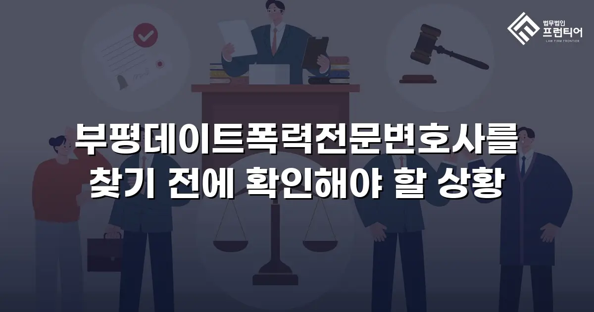 부평데이트폭력전문변호사를 찾기 전에 확인해야 할 상황