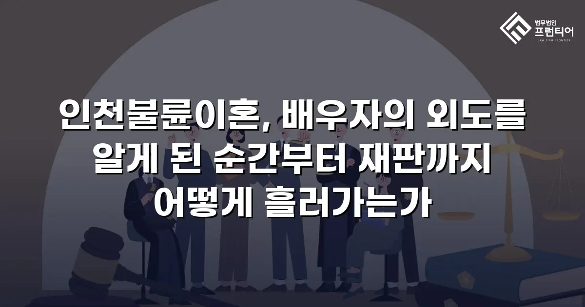 인천불륜이혼, 배우자의 외도를 알게 된 순간부터 재판까지 어떻게 흘러가는가