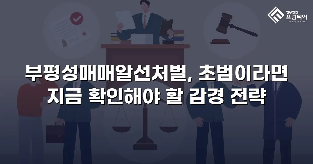 부평성매매알선처벌, 초범이라면 지금 확인해야 할 감경 전략