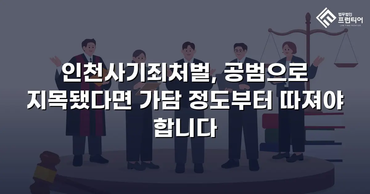 인천사기죄처벌, 공범으로 지목됐다면 가담 정도부터 따져야 합니다