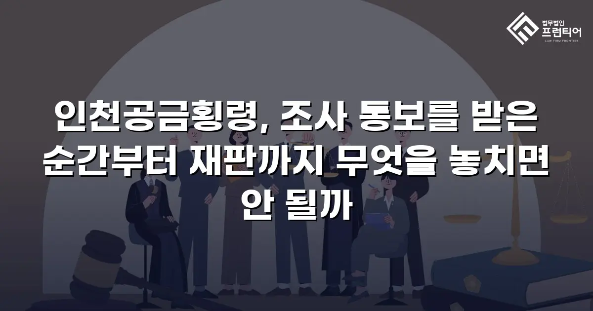 인천공금횡령, 조사 통보를 받은 순간부터 재판까지 무엇을 놓치면 안 될까