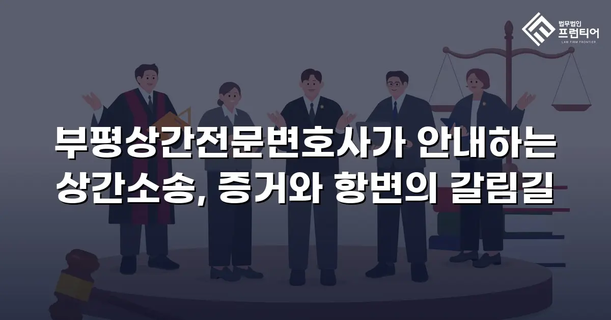 부평상간전문변호사가 안내하는 상간소송, 증거와 항변의 갈림길