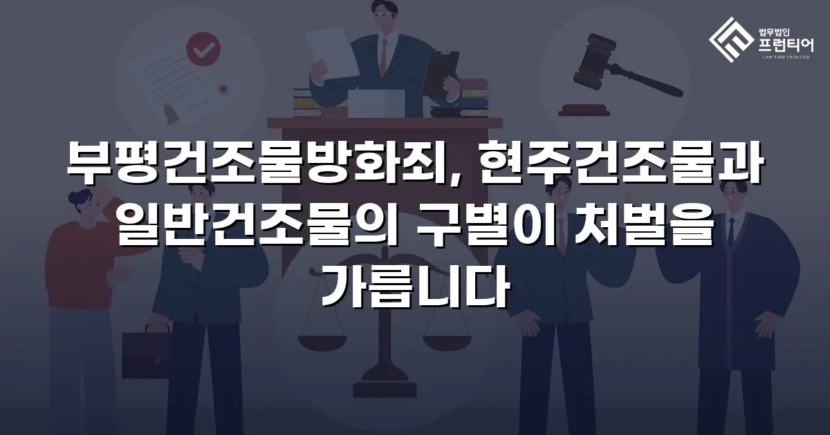 부평건조물방화죄, 현주건조물과 일반건조물의 구별이 처벌을 가릅니다