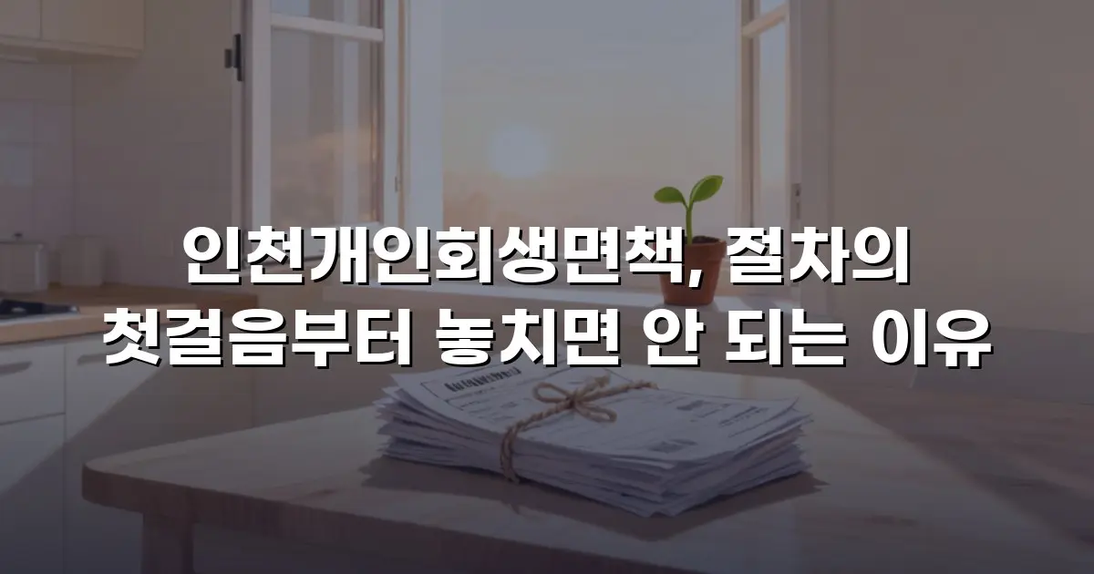 인천개인회생면책, 절차의 첫걸음부터 놓치면 안 되는 이유