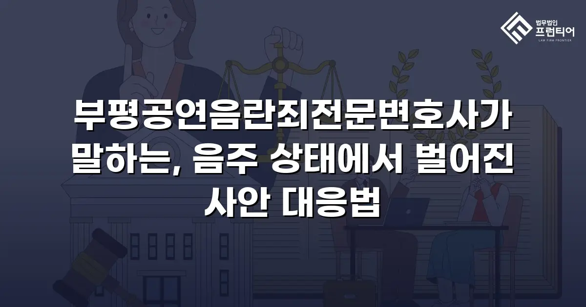 부평공연음란죄전문변호사가 말하는, 음주 상태에서 벌어진 사안 대응법