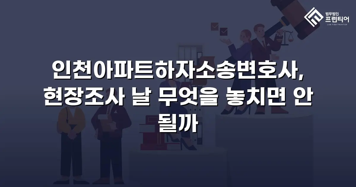 인천아파트하자소송변호사, 현장조사 날 무엇을 놓치면 안 될까