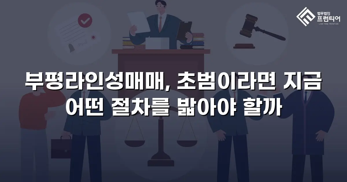 부평라인성매매, 초범이라면 지금 어떤 절차를 밟아야 할까