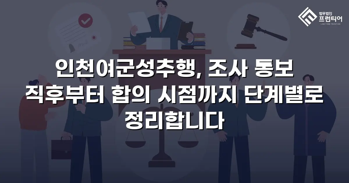 인천여군성추행, 조사 통보 직후부터 합의 시점까지 단계별로 정리합니다