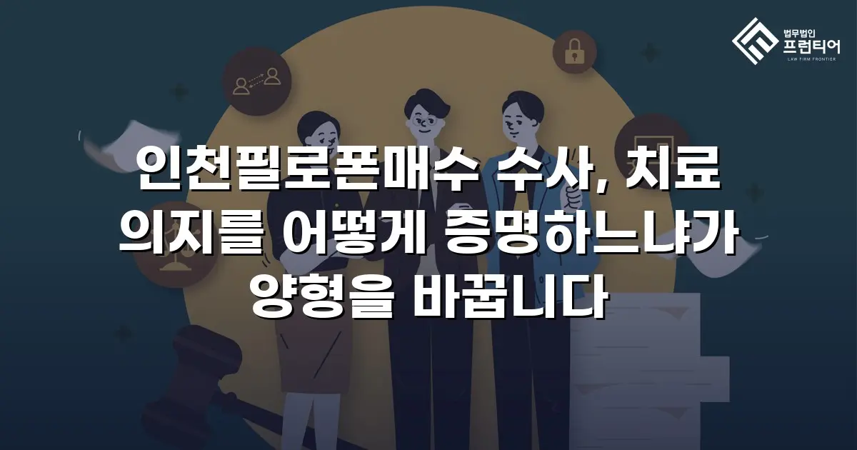 인천필로폰매수 수사, 치료 의지를 어떻게 증명하느냐가 양형을 바꿉니다