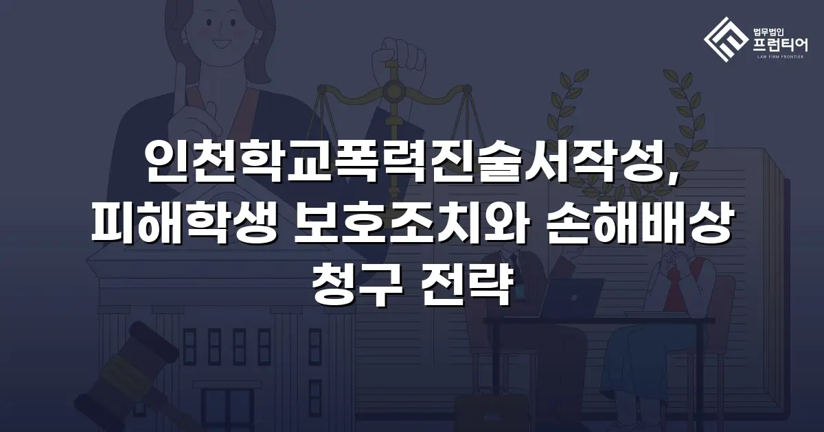 인천학교폭력진술서작성, 피해학생 보호조치와 손해배상 청구 전략