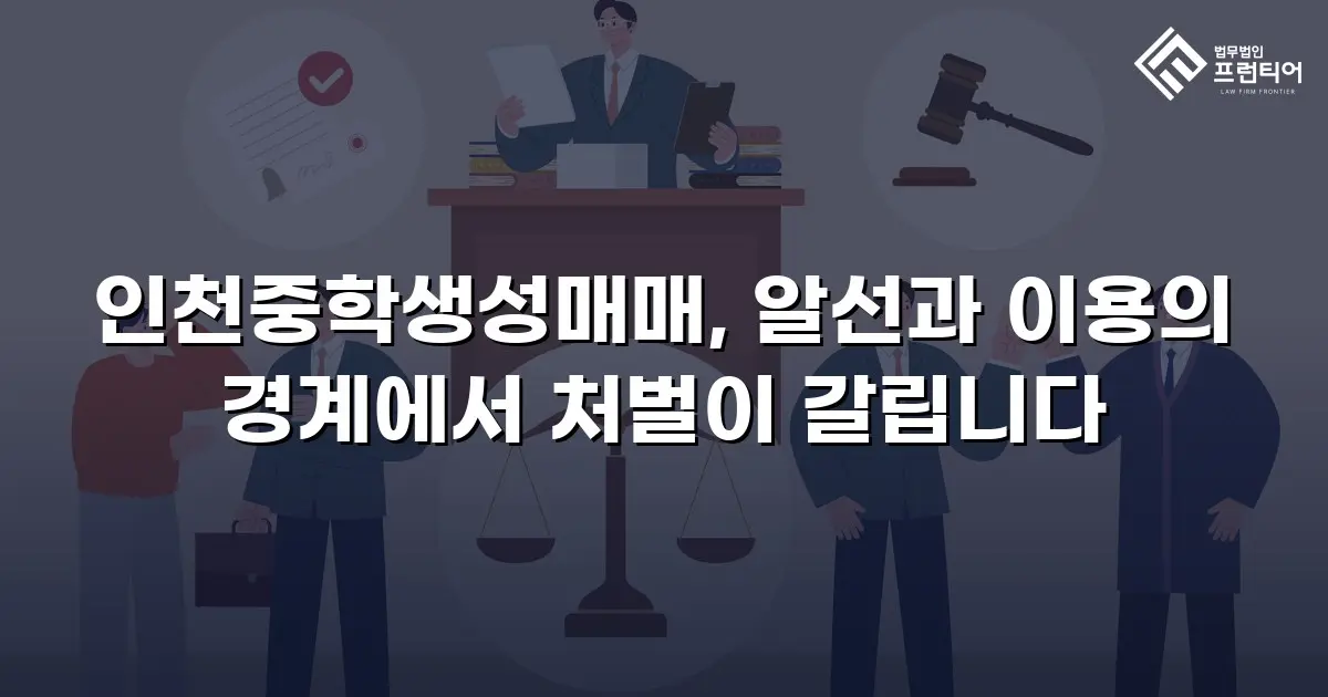 인천중학생성매매, 알선과 이용의 경계에서 처벌이 갈립니다