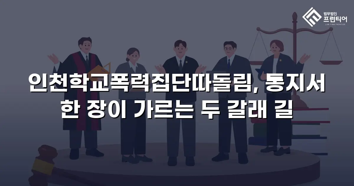 인천학교폭력집단따돌림, 통지서 한 장이 가르는 두 갈래 길