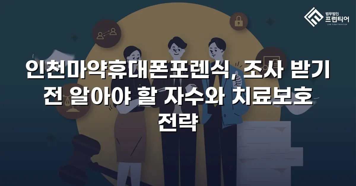 인천마약휴대폰포렌식, 조사 받기 전 알아야 할 자수와 치료보호 전략