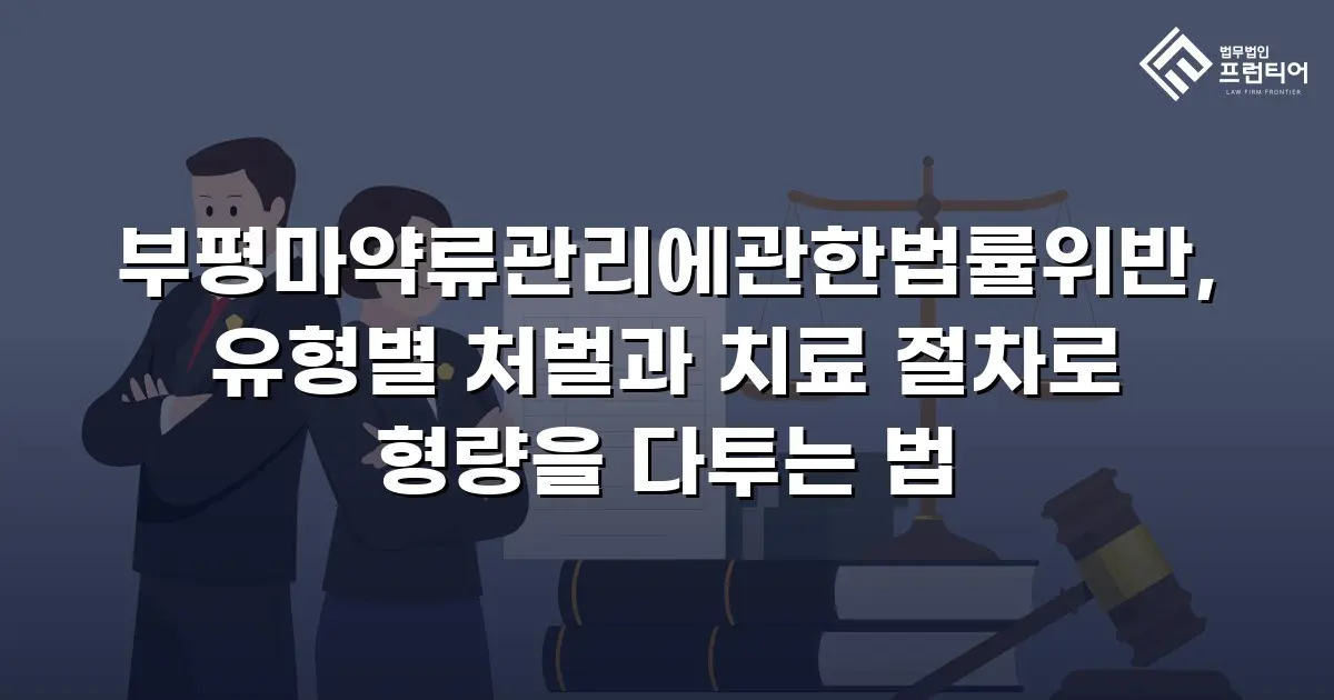 부평마약류관리에관한법률위반, 유형별 처벌과 치료 절차로 형량을 다투는 법