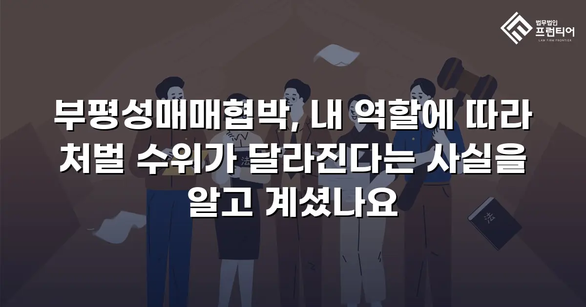 부평성매매협박, 내 역할에 따라 처벌 수위가 달라진다는 사실을 알고 계셨나요