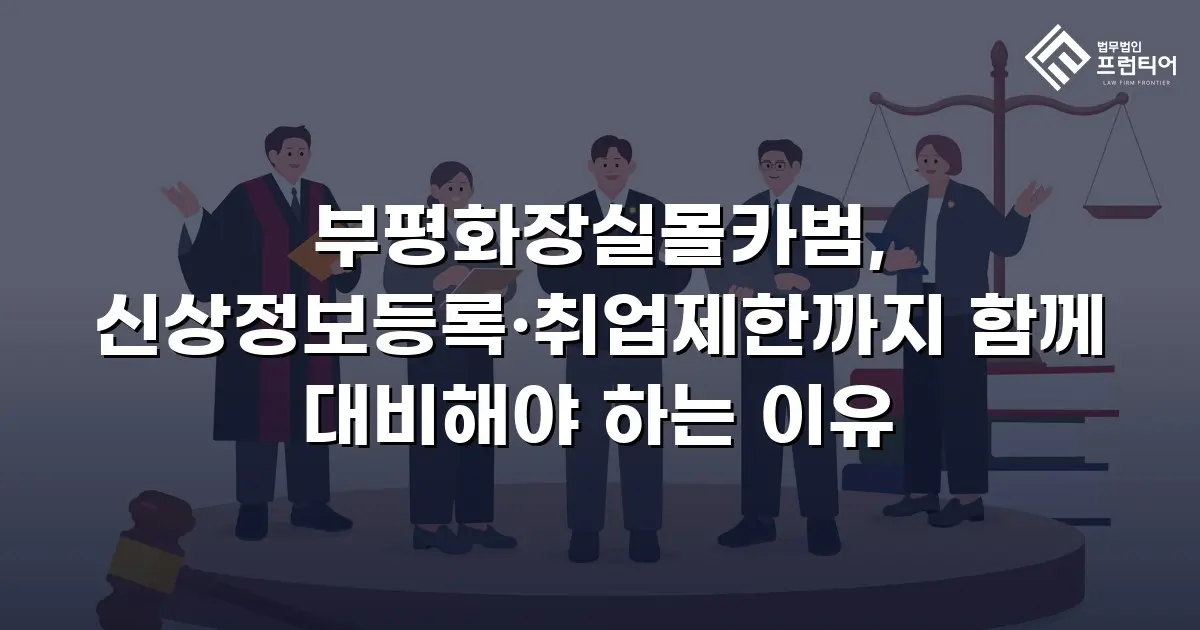 부평화장실몰카범, 신상정보등록·취업제한까지 함께 대비해야 하는 이유