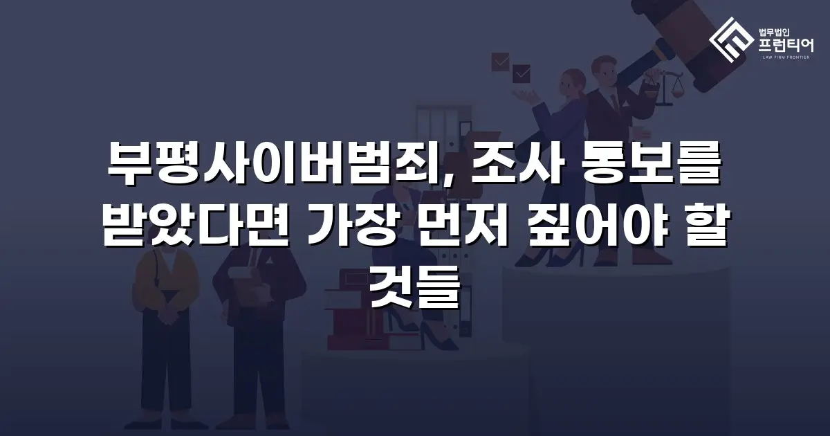 부평사이버범죄, 조사 통보를 받았다면 가장 먼저 짚어야 할 것들
