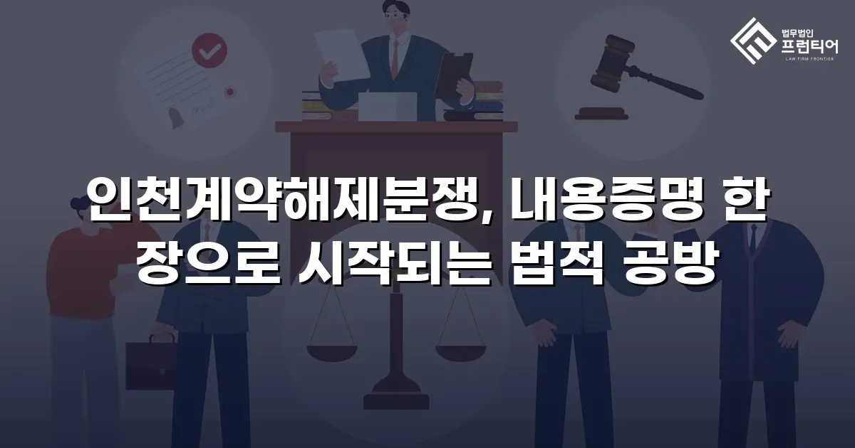 인천계약해제분쟁, 내용증명 한 장으로 시작되는 법적 공방