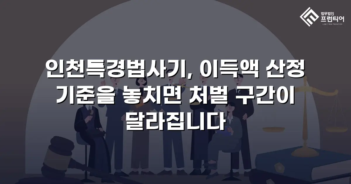 인천특경법사기, 이득액 산정 기준을 놓치면 처벌 구간이 달라집니다