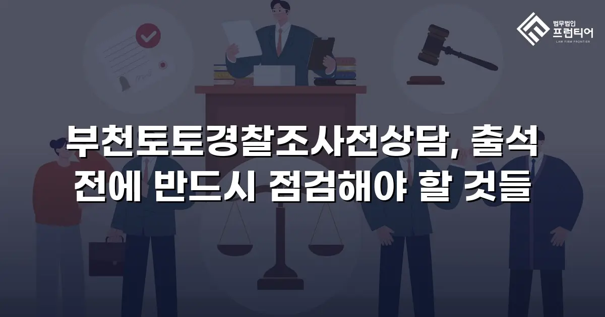 부천토토경찰조사전상담, 출석 전에 반드시 점검해야 할 것들