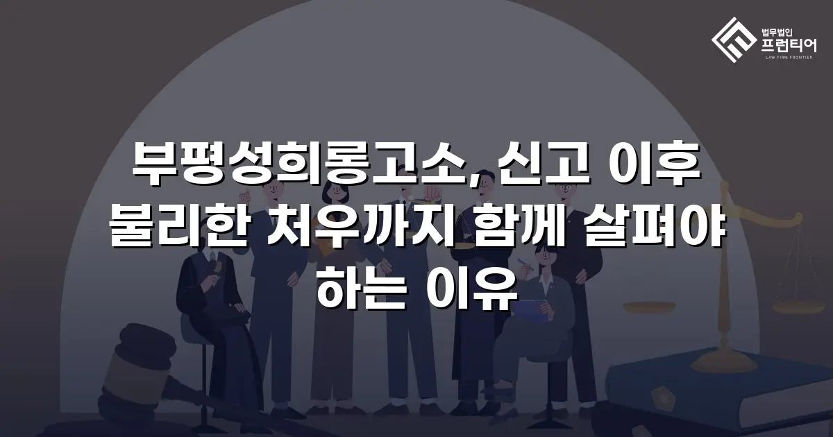 부평성희롱고소, 신고 이후 불리한 처우까지 함께 살펴야 하는 이유