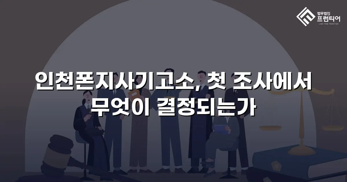 인천폰지사기고소, 첫 조사에서 무엇이 결정되는가