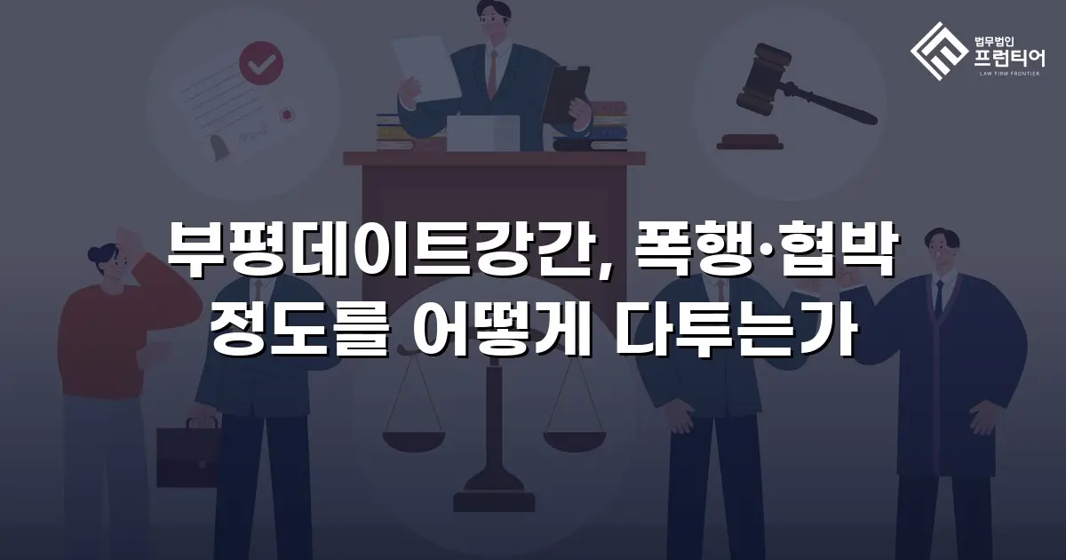 부평데이트강간, 폭행·협박 정도를 어떻게 다투는가