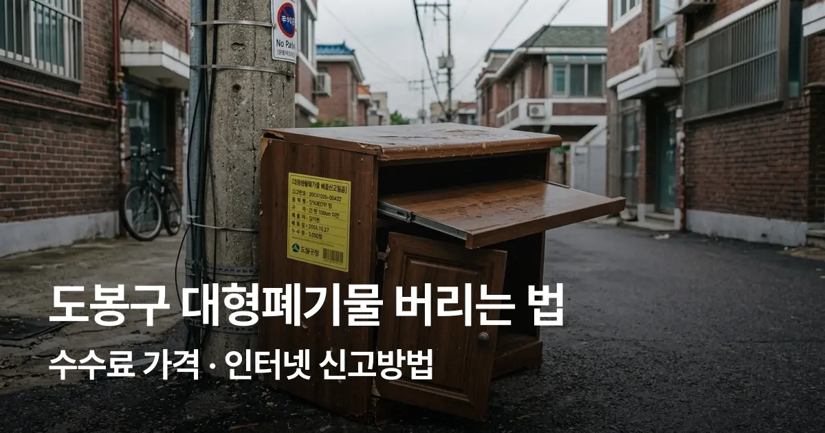 도봉구 대형폐기물 버리는 법 총정리