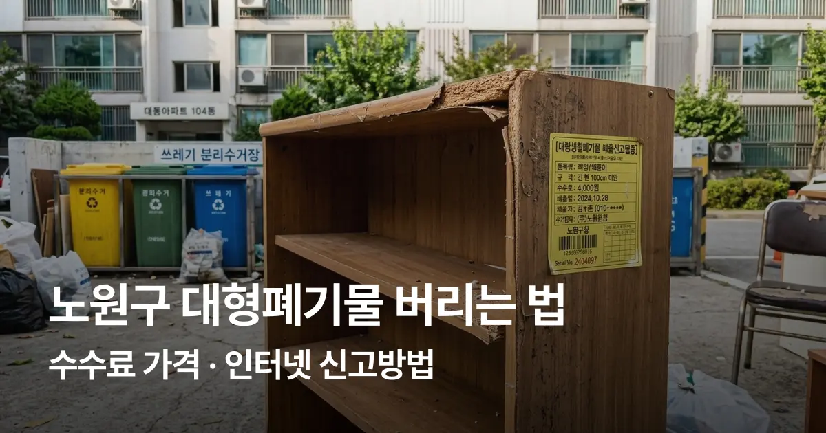 노원구 대형폐기물 버리는 법 총정리