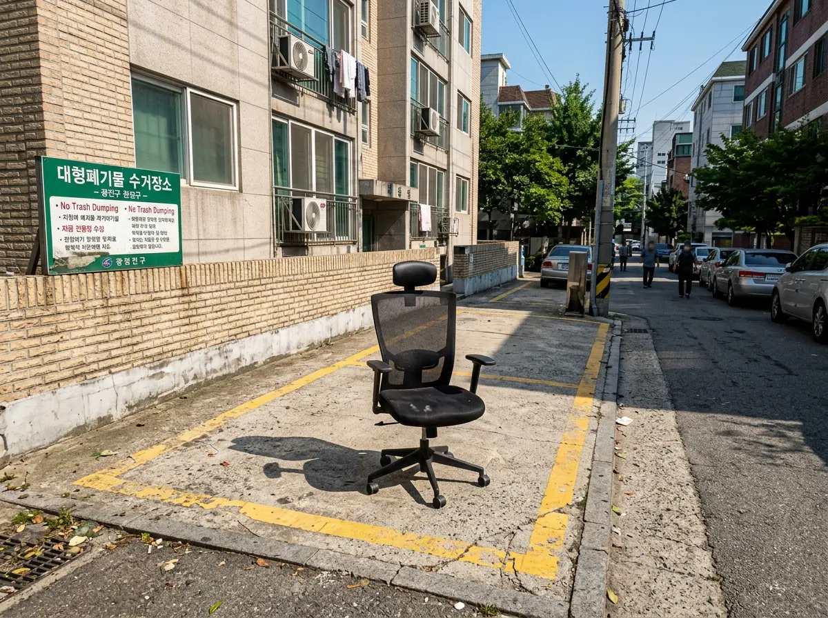 광진구 의자 버리기｜대형폐기물 수수료·신고 방법·배출 장소·과태료 총정리
