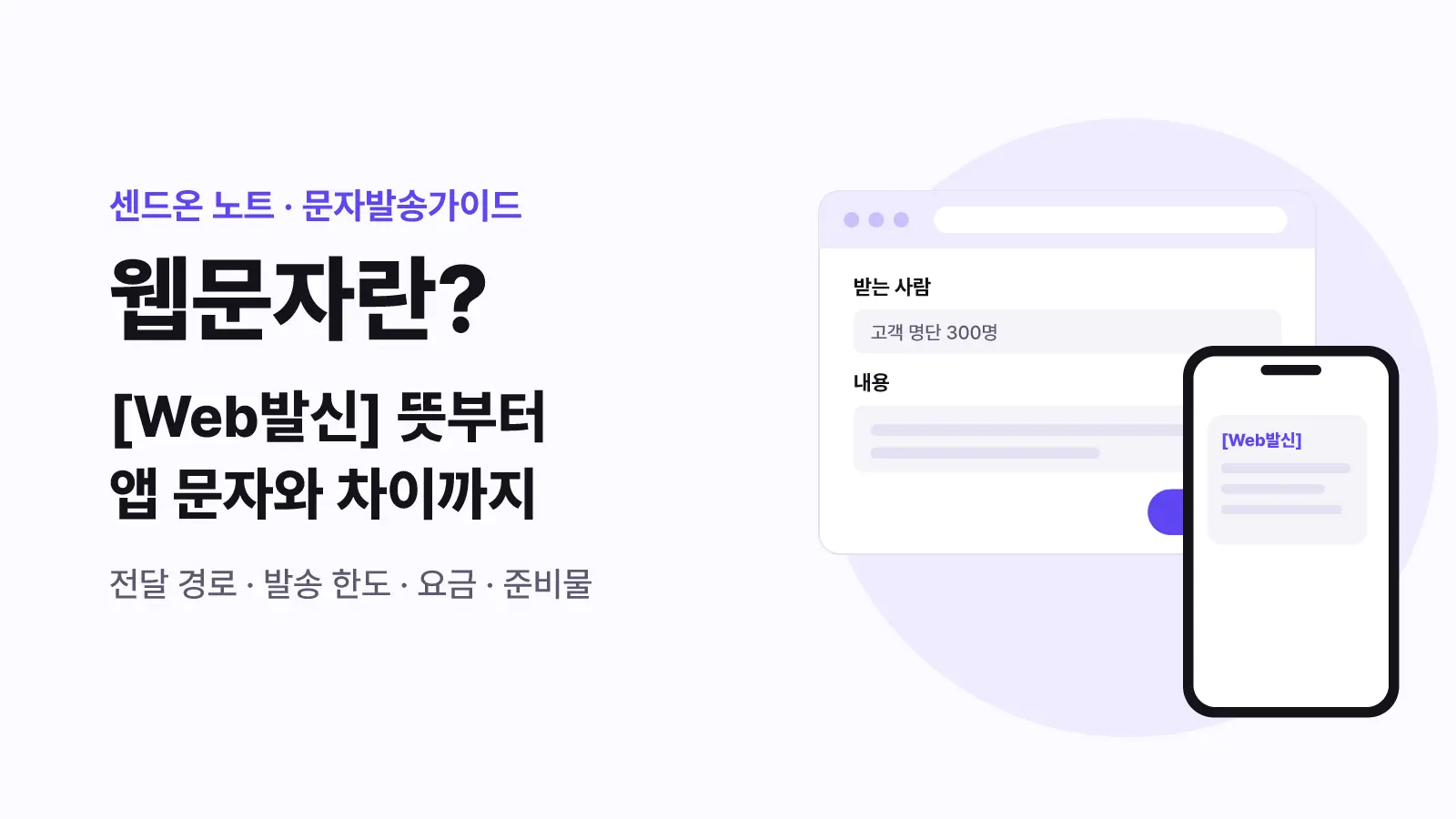 웹문자란? [Web발신] 뜻과 휴대폰 앱 문자와의 차이 총정리