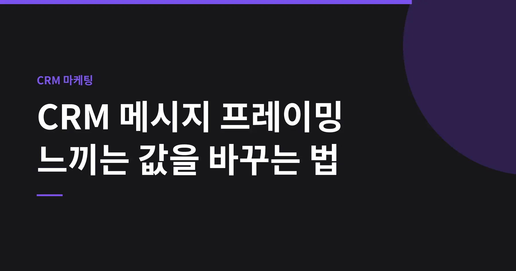CRM 메시지 프레이밍 — 상품도 가격도 그대로 두고 고객이 느끼는 값을 바꾸는 법