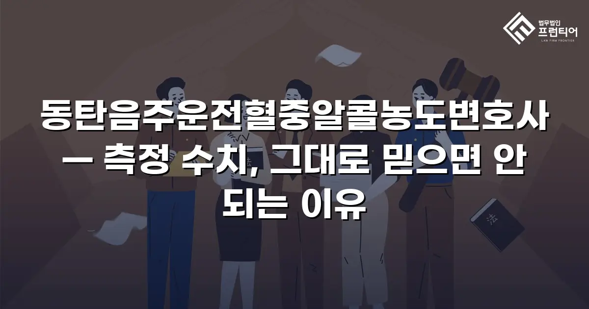 동탄음주운전혈중알콜농도변호사 — 측정 수치, 그대로 믿으면 안 되는 이유