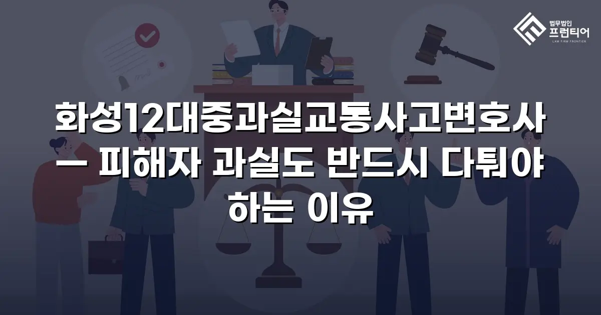 화성12대중과실교통사고변호사 — 피해자 과실도 반드시 다퉈야 하는 이유