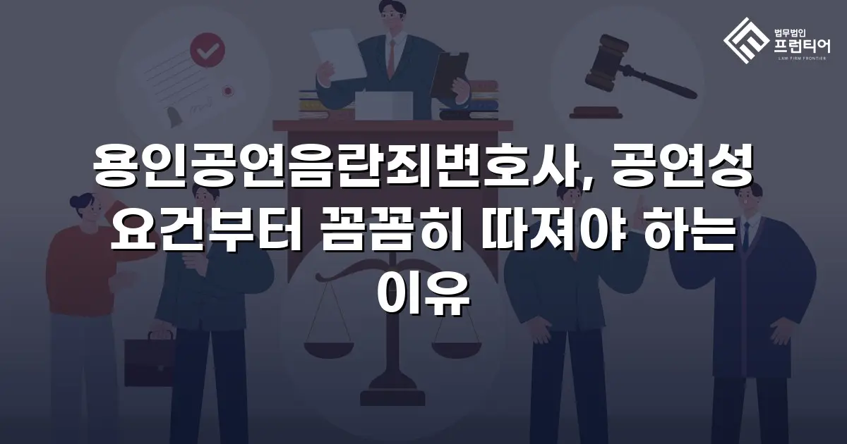 용인공연음란죄변호사, 공연성 요건부터 꼼꼼히 따져야 하는 이유