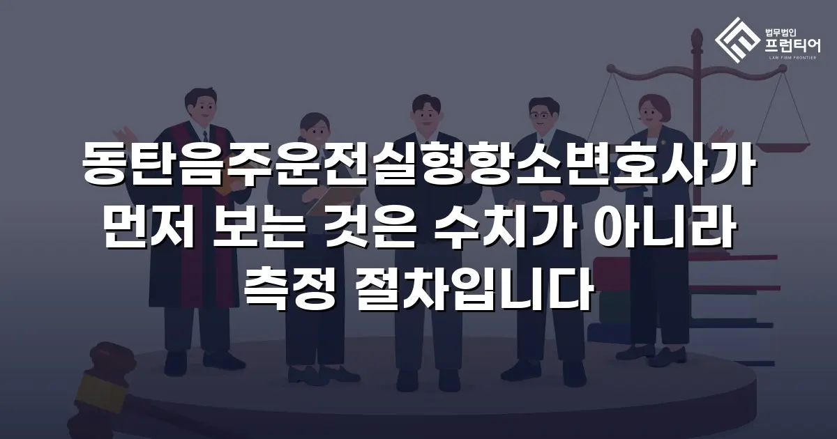 동탄음주운전실형항소변호사가 먼저 보는 것은 수치가 아니라 측정 절차입니다
