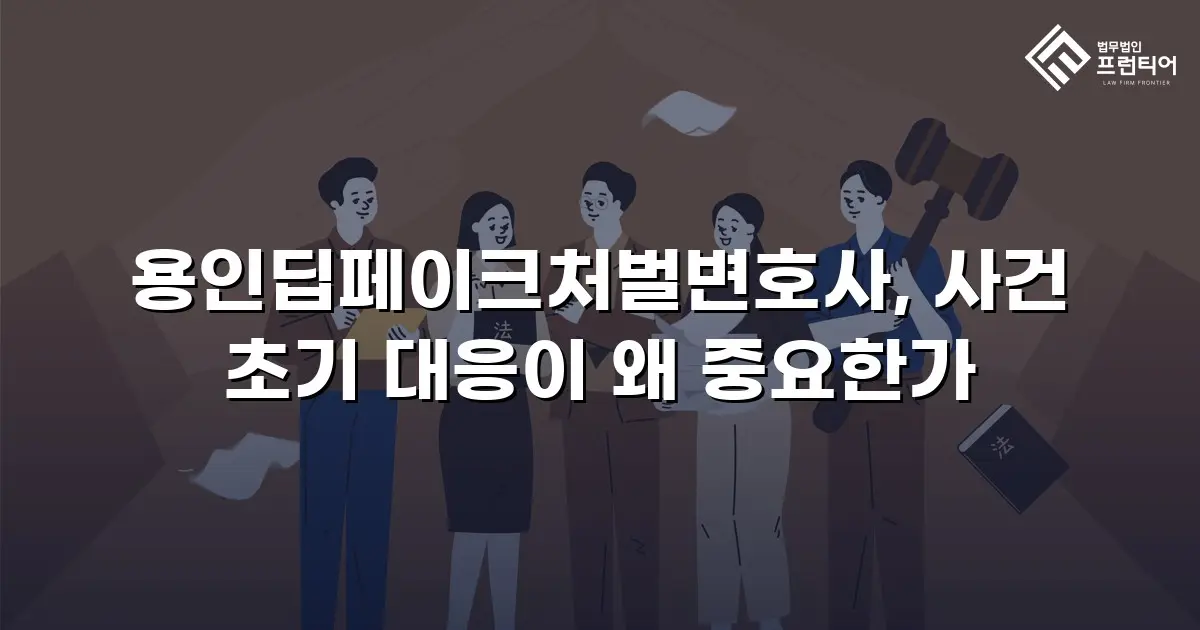 용인딥페이크처벌변호사, 사건 초기 대응이 왜 중요한가