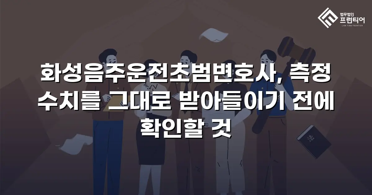 화성음주운전초범변호사, 측정 수치를 그대로 받아들이기 전에 확인할 것