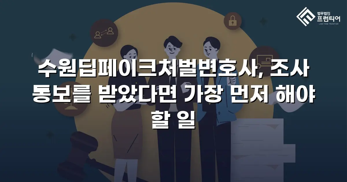 수원딥페이크처벌변호사, 조사 통보를 받았다면 가장 먼저 해야 할 일